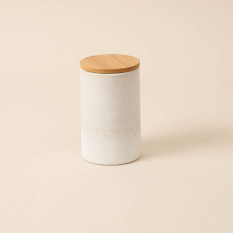 Runde Steinkiste, beige, H16.7 x D10cm