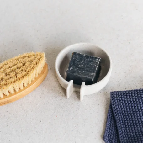 Keramik Seifenschale, sand, D10