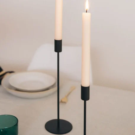 Kerzenständer, schwarz, 29cm