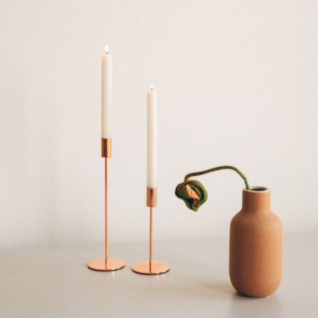 Kerzenständer, rosé, 17cm