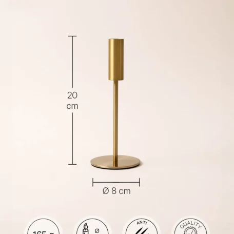 Kerzenständer Messing Look,8x20cm