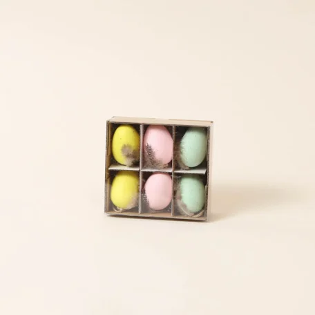 Set d'oeufs de Pâques, pastel, 6 pcs.