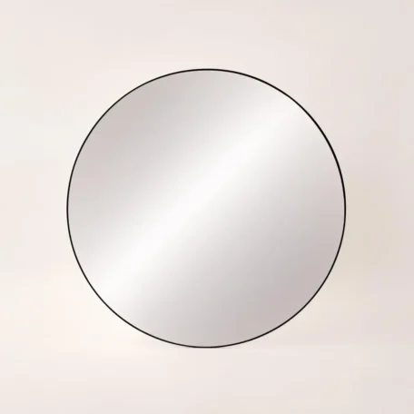 Miroir mural rond, noir D59cm