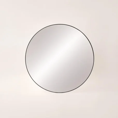 Miroir mural rond, noir D40