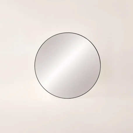 Miroir mural rond, noir D30