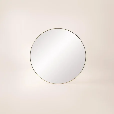 Miroir mural rond, doré D30