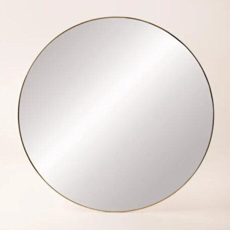 Miroir mural rond, doré D76