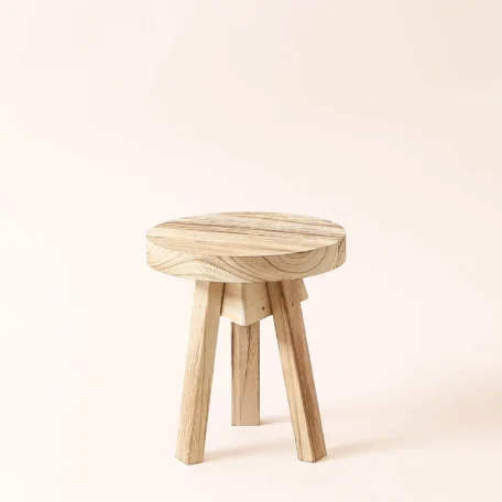 Tabouret rond en bois, 21cm