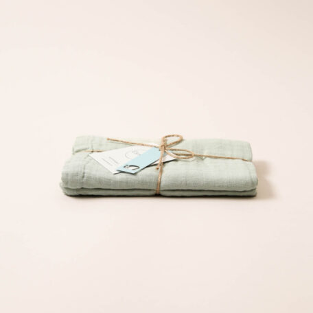 Musselin Tuch, 75x75, salbei