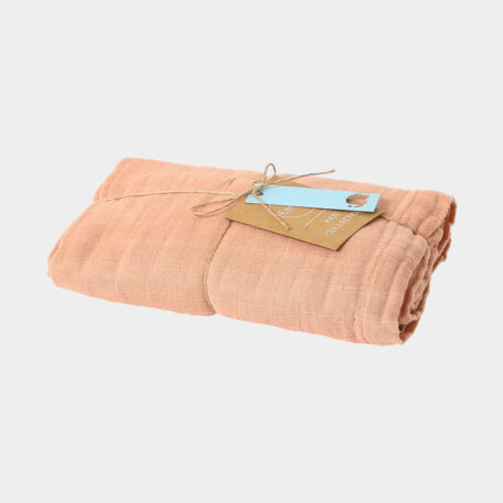 Musselin Tuch, 120x100cm, peach