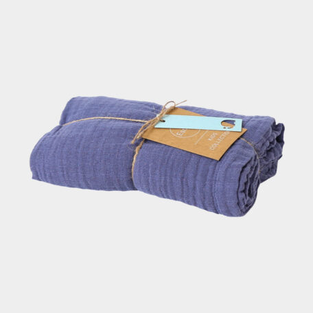 Musselin Tuch, 120x100cm,blau