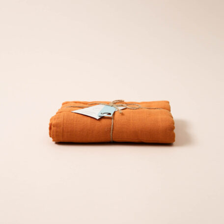 Musselin Tuch, 120x100,dusty orange