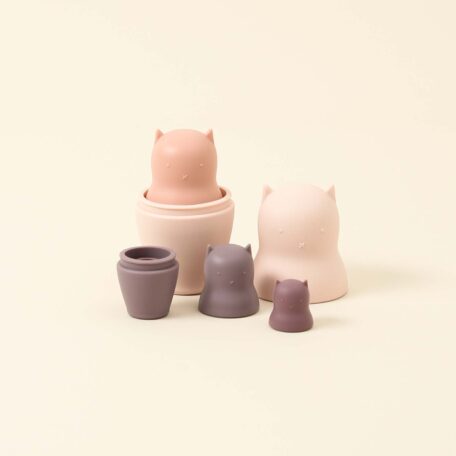 Silikon Katzen-Babushka,  4-tlg.