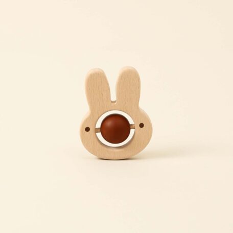 Hochet pour enfants, lapin, rouille