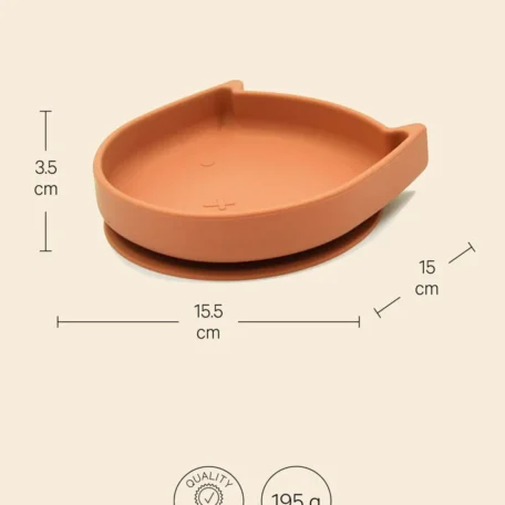 Assiette pour enfants, chat, rouille