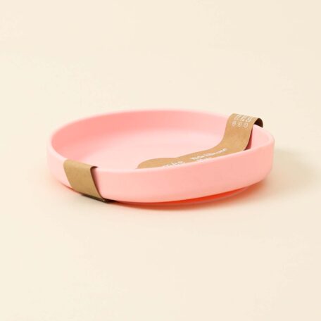 Assiette enfant, monstre, rose