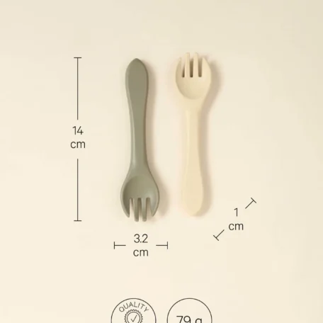 Silikon Gabelset, 2 tlg