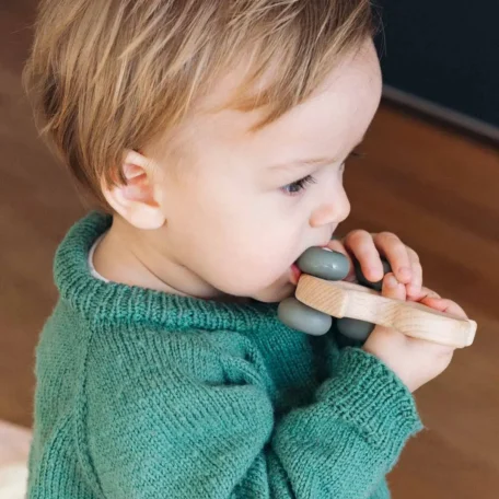 Baby Beissring, Holzente, taupe