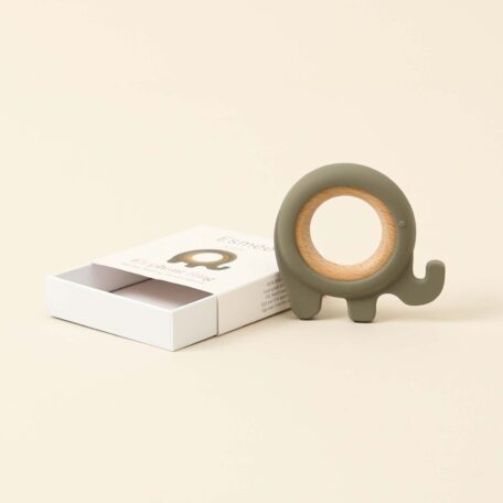 Silikon Beissring, Elefant, taupe