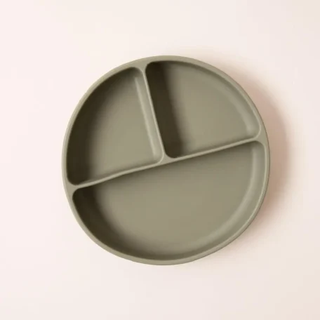 Assiette pour enfants avec ventouse, kaki