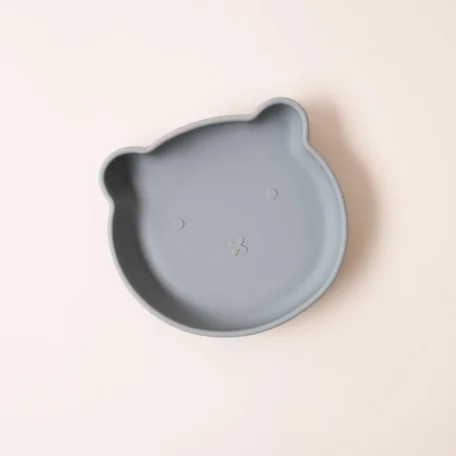 Assiette enfant ourson, bleu