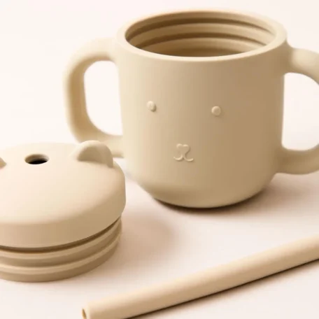 Tasse à boire pour enfants avec poignée,Beige