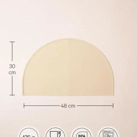 Set de table pour enfant, ovale, 48x30,beige