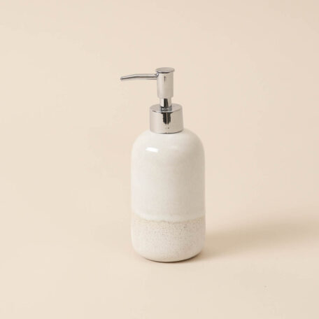 Seifenspender, Keramik, beige