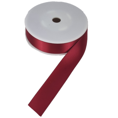 Ruban de satin rouge foncé 25mmx25m