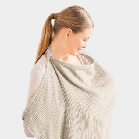 (95x75cm) Baumwoll Baby Stilltuch Musselin Sichtschutz Stillschal Deck