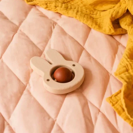 Hochet pour enfants, lapin, rouille