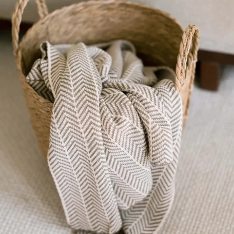 Couverture en coton boho, 130x170 cm