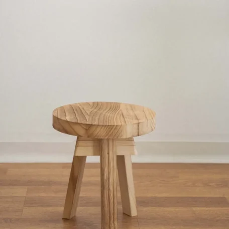 Tabouret rond en bois, 21cm