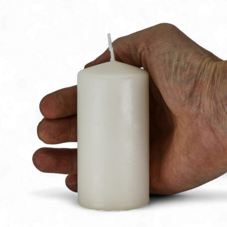 Stumpenkerze 'Wollweiss' Ø50mm - Höhe 100mm