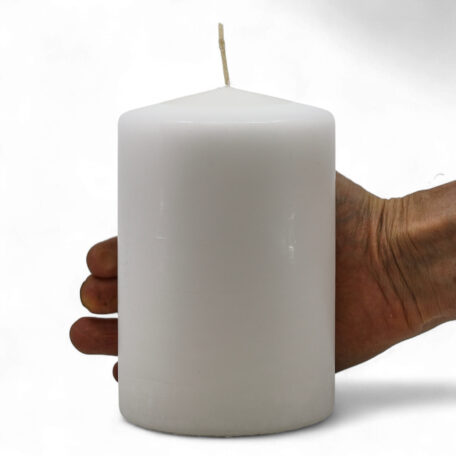 Stumpenkerze 'Weiss' Ø100mm Höhe 150mm