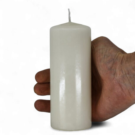 Stumpenkerze 'Wollweiss' Ø60mm Höhe 150mm