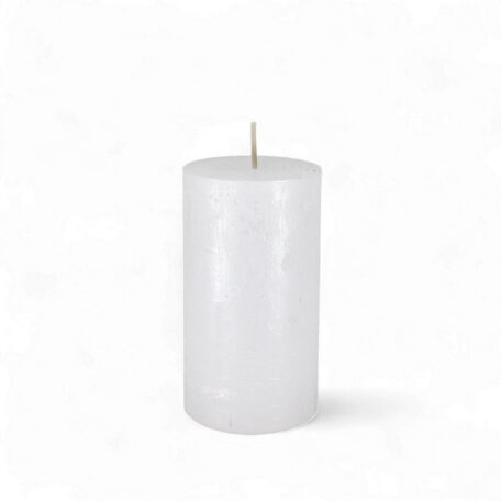 Bougie 'Rustic' Blanc Ø60mm hauteur 110mm