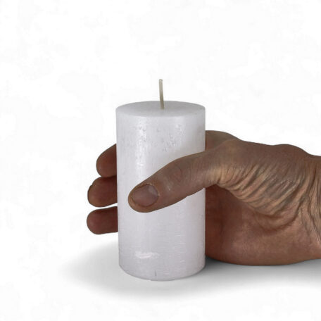 Bougie 'Rustic' Blanc Ø60mm hauteur 110mm