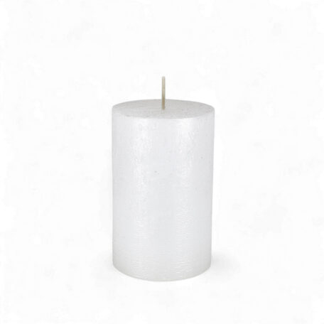 Kerze Rustic 'Weiss' Ø70mm Höhe 110mm