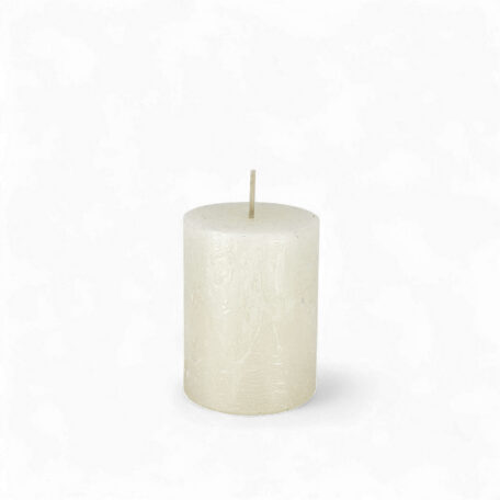 Bougie Rustic 'Blanc laine' Ø60mm hauteur 80mm