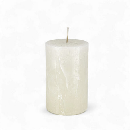 Bougie Rustic 'Blanc laine' Ø70mm hauteur 110mm