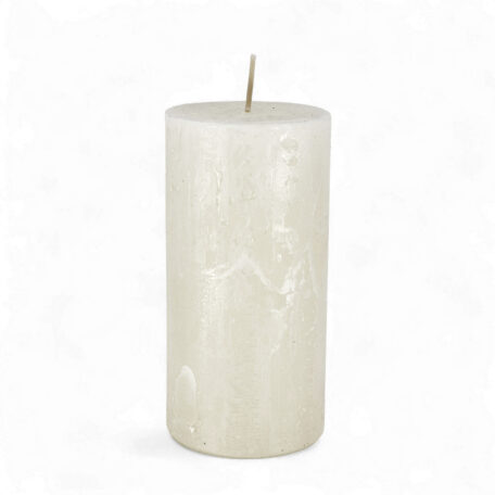 Bougie Rustic 'Blanc laine' Ø70mm hauteur 140mm