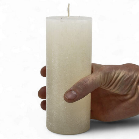 Bougie Rustic 'Blanc laine' Ø70mm hauteur 170mm
