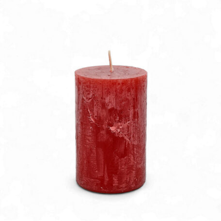 Kerze Rustic 'Rubinrot' Ø70mm Höhe 110mm
