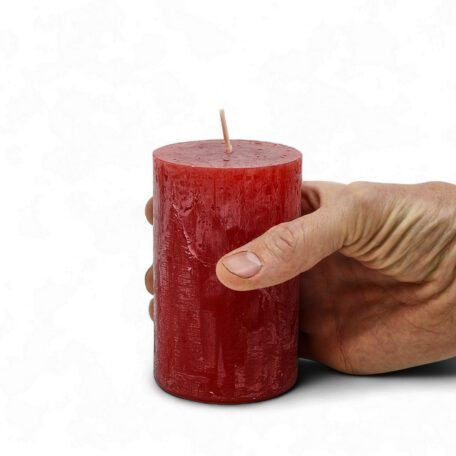 Kerze Rustic 'Rubinrot' Ø70mm Höhe 110mm