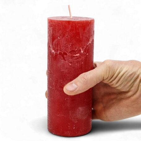 Kerze Rustic 'Rubinrot' Ø70mm Höhe 170mm