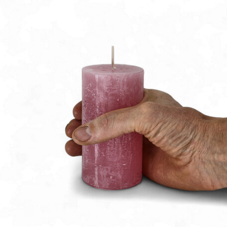 Kerze Rustic 'Antikrosa' Ø60mm Höhe 110mm
