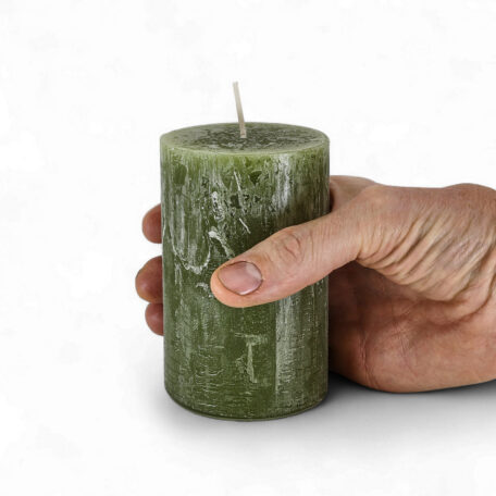 Kerze Rustic 'Olive' Ø70mm Höhe 110mm