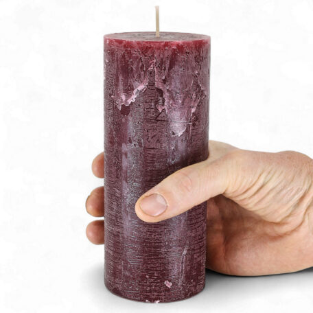 Kerze Rustic 'altrot' Ø70mm Höhe 170mm