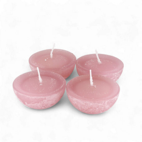 Bougies flottantes 'Rustic' d80mm rose antique